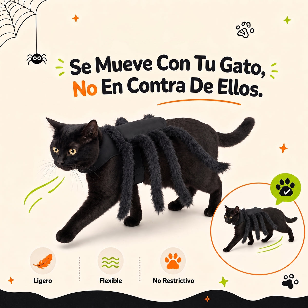Disfraz Gato Araña Realista