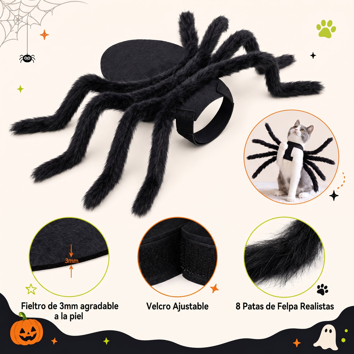 Disfraz Gato Araña Realista
