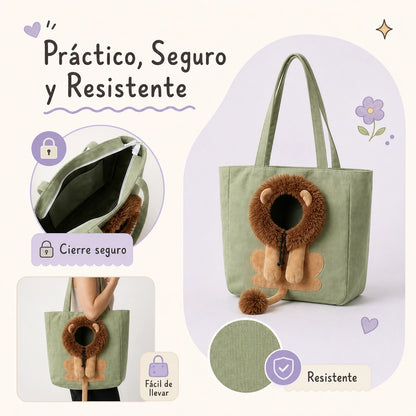 Bolso Transportador para Gato Efecto León