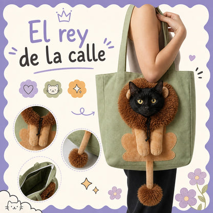 Bolso Transportador para Gato Efecto León